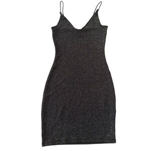 H&M Divided Women’s 0 Sexy Party Metallic Sparkle Bodycon Mini Dress Occasion